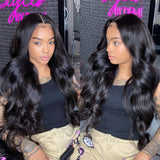 Klaiyi Body Wave Lace Closure Wig Virgin Human Hair Natural Density 13x4 Lace Front Wigs