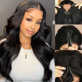 Klaiyi Body Wave Vpart Wigs No Leave Out Natural Scalp Protective Wigs Beginner Friendly