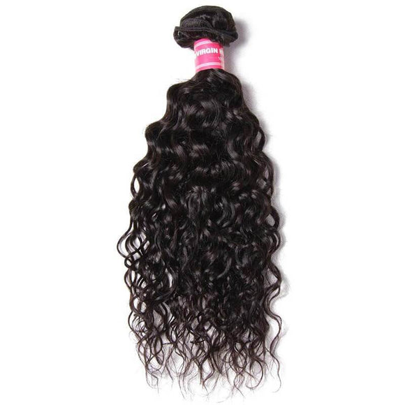 Malaysian Water Wave 3 Bundles with 4*4 Lace Closure, 100% Virgin Human Hair on Sale-Klaiyi Hair