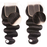 Klaiyi Hair Body Wave Virgin Human Hair 3 Bundles with 4x4 Lace Closure Pre Plucked