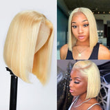 Klaiyi Autumn Trends Low to $99 Blonde Lace Closure Bob Wig Flash Sale