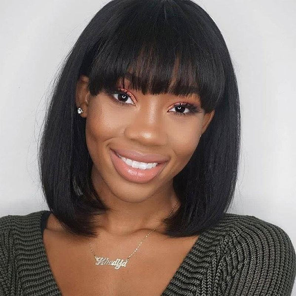 Buy 1 Get 1 Free | Klaiyi Hair Buy Honey Blonde Jerry Curly 13x4 Lace Front Wig Get Bob Wig With Bangs Free Flash Sale