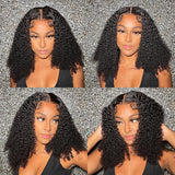 Klaiyi Kinky Curly 5x5 HD Transparent Lace Closure Glueless Wig 180% Density Flash Sale