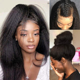 Extra 50% Off Code HALF50  | Klaiyi Natural Kinky Straight Pre-cut Lace Wear and Go Wig