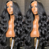 Klaiyi Lace Closure Wig Pre Plucked Body Wave Virgin Human Hair Lace Frontal Wig for Women