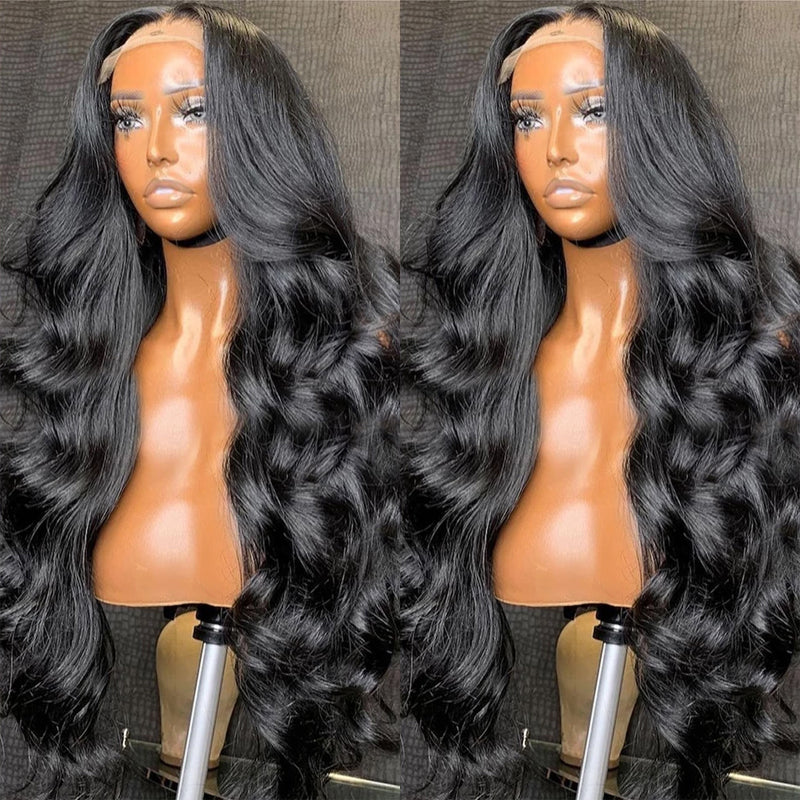 Klaiyi Lace Closure Wig Pre Plucked Body Wave Virgin Human Hair Lace Frontal Wig for Women
