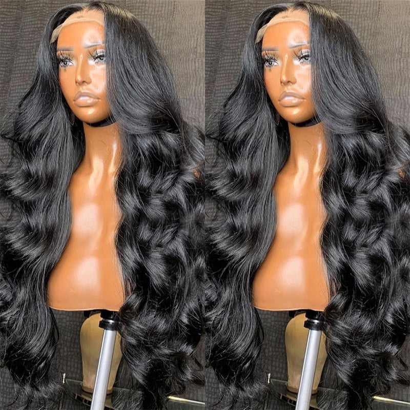 Klaiyi Lace Closure Wig Pre Plucked Body Wave Virgin Human Hair Lace Frontal Wig for Women