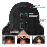 Klaiyi Glueless V Part Wigs Dry in Straight & Wet For Wavy Curly Wig Buy 1 Wig Get 2 Styles