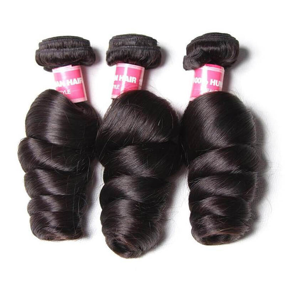 Lot de 3 mèches ondulées malaisiennes, cheveux humains vierges malaisiens en promotion - Klaiyi Hair 