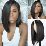 Klaiyi Short Straight Bob V Part Wigs Meets Real Scalp No Leave Out Beginner Friendly Easy Wear