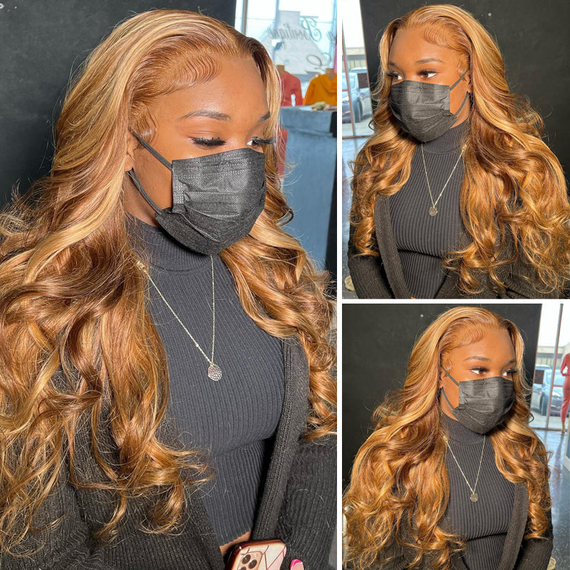 Extra 50% Off Code HALF50 | Klaiyi Ombre Highlight 7x5 Bye Bye Knots Pre-cut Body Wave Lace Wig