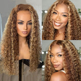 Extra 50% Off Code HALF50 | Klaiyi Ombre Highlight T Part Lace  Wig Body Wave Or Jerry Curl Natural Density