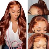 All Wigs Under $100 | Klaiyi Pre-Cut 180% Reddish Brown Color Lace Wig Human Hair Flash Sale