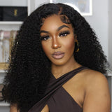 Klaiyi 4C Kinky Edge Wig Realistic Super Natural 4C Kinky Curly 13x4 Lace Front  Wig Flash Sale