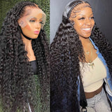 Klaiyi  Pre-Cut Wear & Go Lace Jerry Curly or Body Wave Kinky Edge Wig  Flash Sale