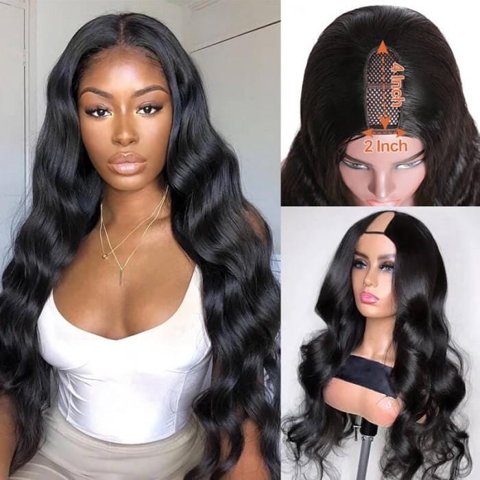 $100 OFF | Code: SAVE100 Real Scalp Body Wave Glueless U Part Wig