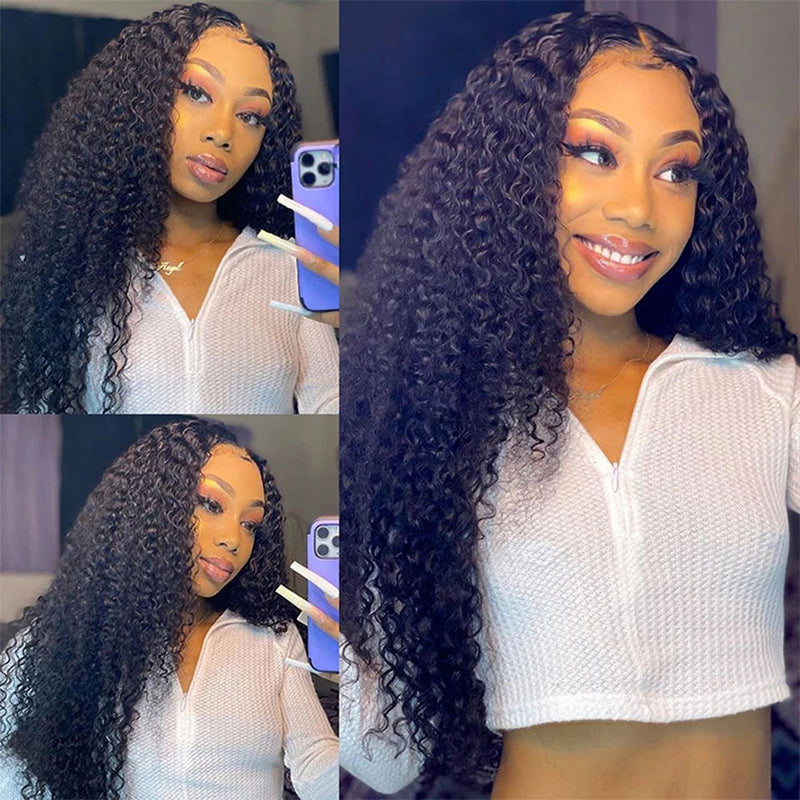 Klaiyi 70% Off Super Flash Sale U Part Wig Glueless Meets Real Scalp Jerry Curl