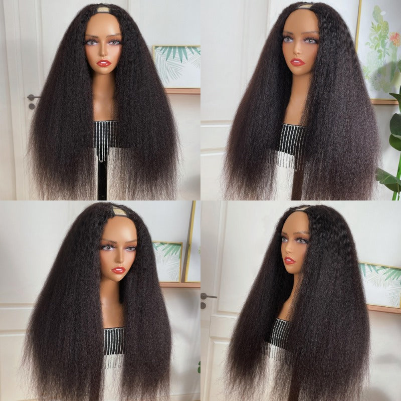 Klaiyi V Part Wig Kinky Straight Meets Real Scalp Beginner Friendly Af