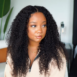 Sencond Wig Only $10 | Air Wig Jerry Curly V Part Wigs Real Scalp No Leave Out Flash Sale