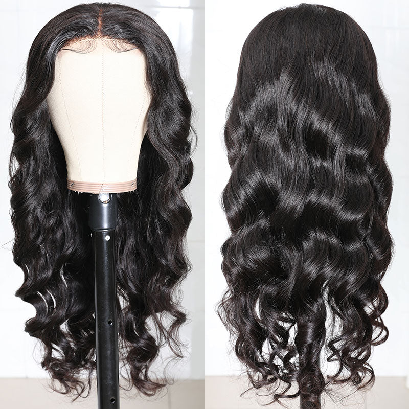Klaiyi Wear & Go Pre Cut Body Wave Lace Closure Wig with Breathable Cap Wig Flash Sale