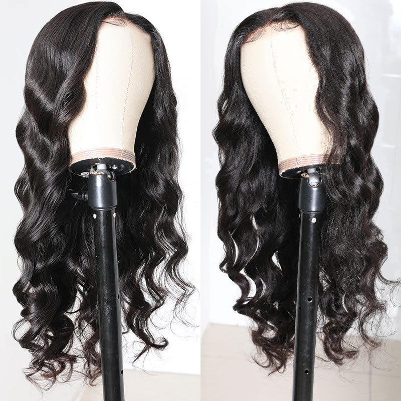 Buy 1 Get 1 Free,Code:BOGO | Klaiyi Put On and Go Pre Cut Lace Body Wave Wig with Breathable Cap