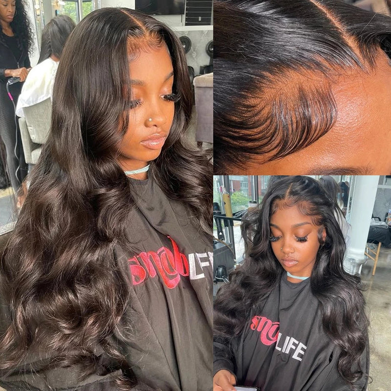 Buy 1 Get 1 Free,Code:BOGO | Klaiyi Put On and Go Pre Cut Lace Body Wave Wig with Breathable Cap