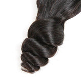 Indian Loose Wave  3 Bundles with 13*4 Ear to Ear Lace Frontal Closure-Klaiyi Hair