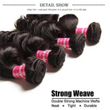 Brazilian Loose Wave Hair 4 Bundles with 4*4 Lace Closure Deals-Klaiyi Hair