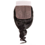 Klaiyi 8A Indian Loose Wave Hair 3 Bundles with 4*4 Lace Closure Deals