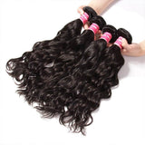 Klaiyi Virgin Hair Natural Wave 4 Bundles Deals Wet and Wavy 100% Human Hair Weave Extensions