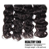 Klaiyi Peruvian Natural Wave 3 Bundles with Lace Closure Deals