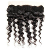 Klaiyi 8A Brazilian Natural Wave 3 Bundles with Lace Frontal Human Virgin Hair Extension