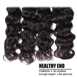 8A Grade Indian Natural Wave Human Hair Weave 3 Bundles with Free Part Lace Closure,4*4-Klaiyi Hair