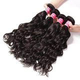 Klaiyi 8A  4 Bundles Brazilian Natural Wave Virgin Hair with lace Closure Human Hair Extension