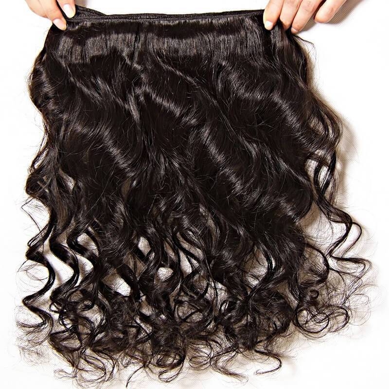 Klaiyi Indian Natural Wave Virgin Human Hair Weave Extensions 3pcs/Pack