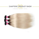 Klaiyi 1 Bundles T1B/613 Straight Hair Bundles, Ombre Hair, 2 Tone Color Human Hair Weave