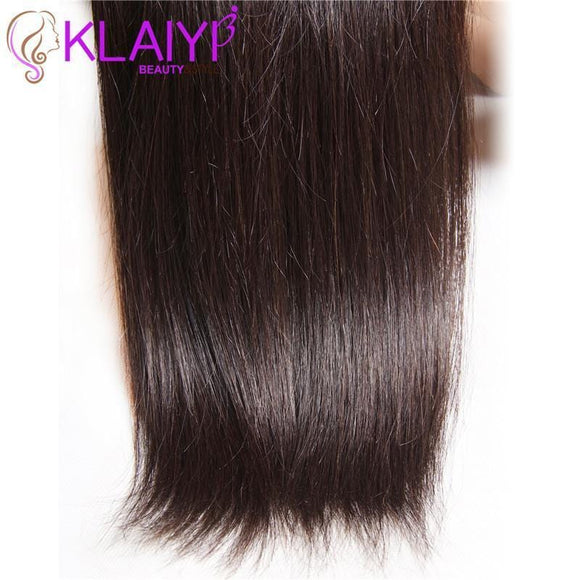 Klaiyi Cheveux malaisiens raides vierges non traités, mèches de 4 pièces/paquet 