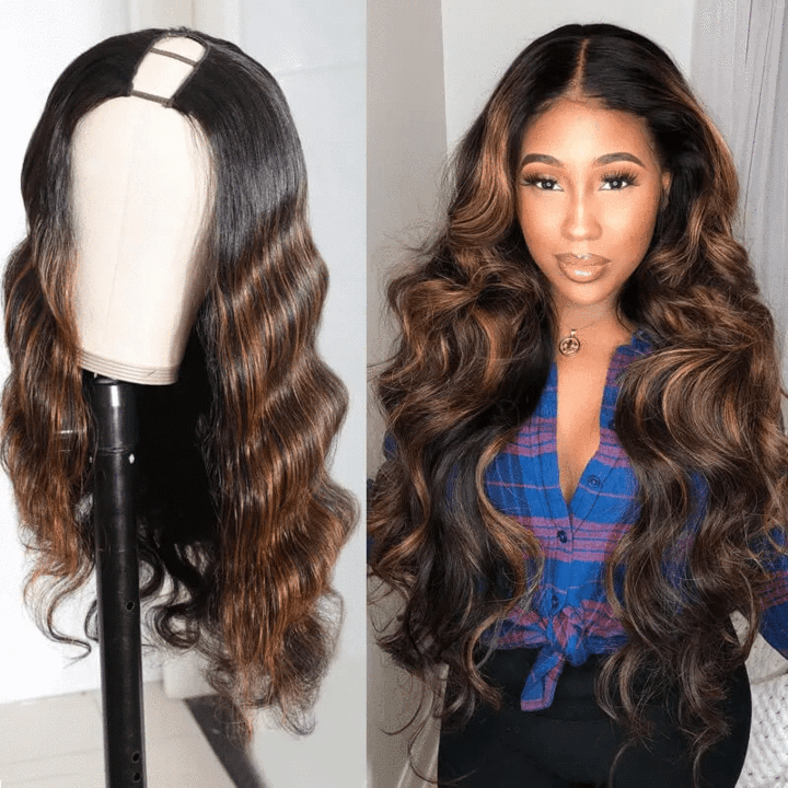 Combo 2: Buy 13*4 Lace Front Wig Get Dark Auburn U Part Wig Free (Flash Sale)