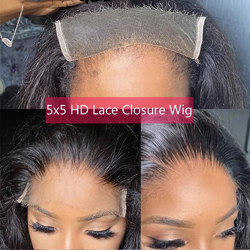 Klaiyi Invisible Water Wave 5*5 HD Glueless Lace Closure Wig Flash Sale