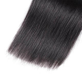Klaiyi Remy Hair Brazilian Straight Hair 4 Bundles with 4*4 Lace Closure Youth Series