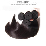 Peruvian Straight Hair 3 Bundles with 13*4 Ear to Ear Lace Frontal Closure Deals-Klaiyi Hair