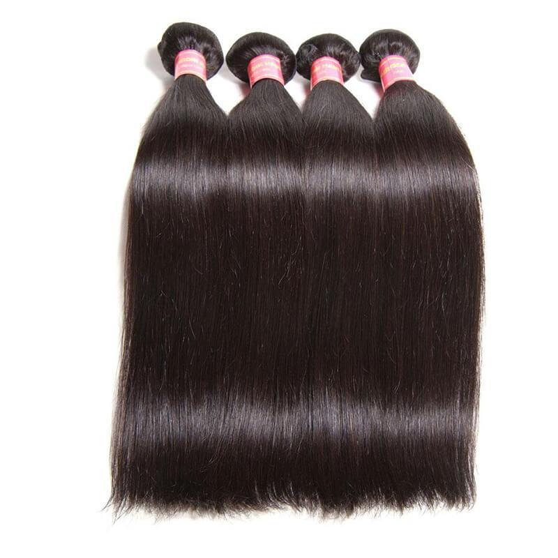Peruvian Straight Hair 4 Bundles/Pack, 100% Virgin Human Hair Weave Deals-Klaiyi Hair