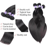 Klaiyi Remy Hair Brazilian Straight Hair Bundles 4pcs/pack Human Hair Extensions Natural Color Youth Series