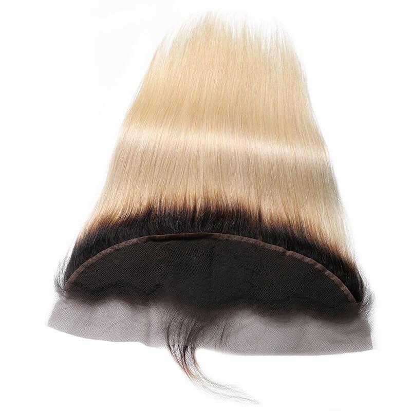 Klaiyi 1B/613 T color 13*4 Straight Lace Frontal Closure on Deals