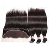 Indian Straight Hair 4 Bundles with Lace Frontal Closure Deals- Klaiyi Hair