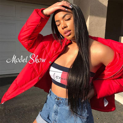 Indian Straight Hair 4 Bundles with Lace Frontal Closure Deals- Klaiyi Hair