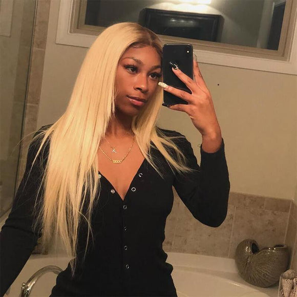 Klaiyi 1B/613 Cheveux raides ombrés, lot de 3 paquets avec closure frontale 13*4, extensions de cheveux humains bicolores à vendre