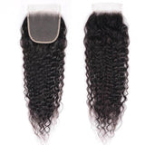 Klaiyi Hair 8A Brazilian Super Wave Lace Closure Free Part 4*4 Front Closure Pre Plucked