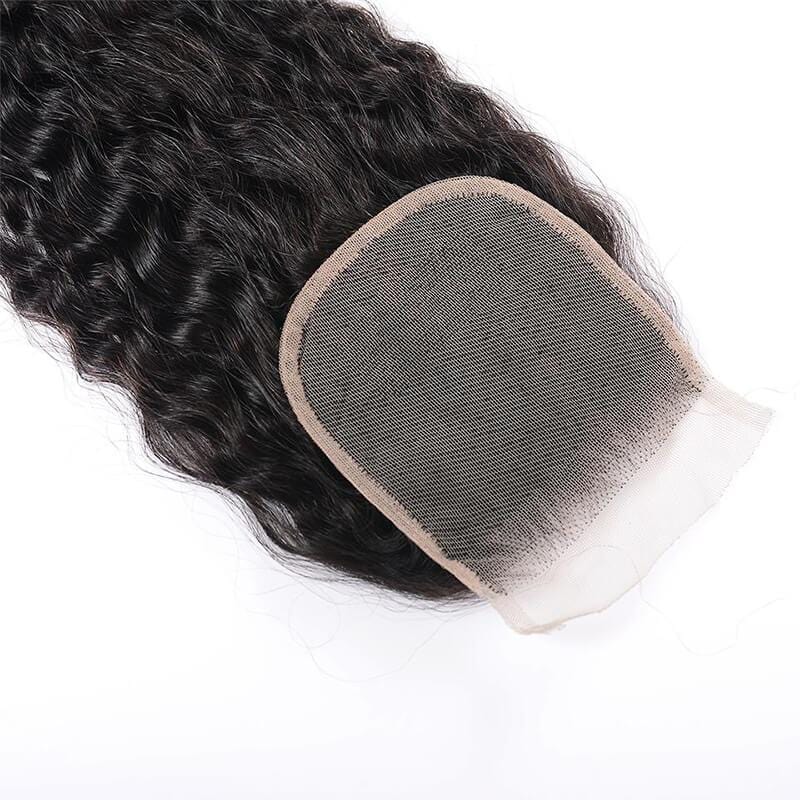 Klaiyi Hair 8A Brazilian Super Wave Lace Closure Free Part 4*4 Front Closure Pre Plucked