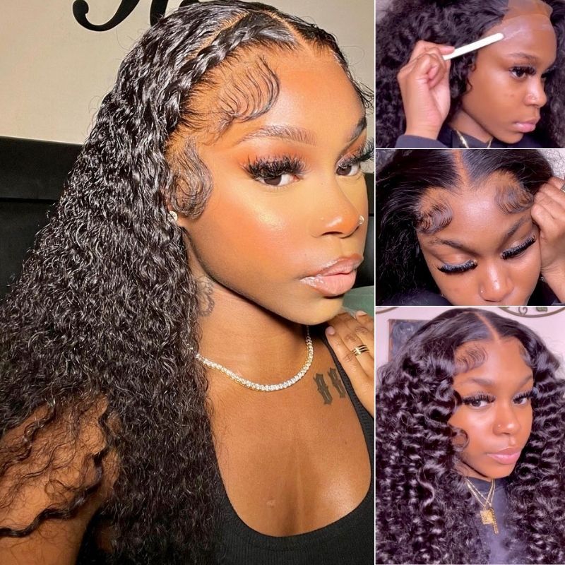 $100 OFF Full $101- Curly 5x5 HD Invisible Lace Closure Wigs PrePlucked